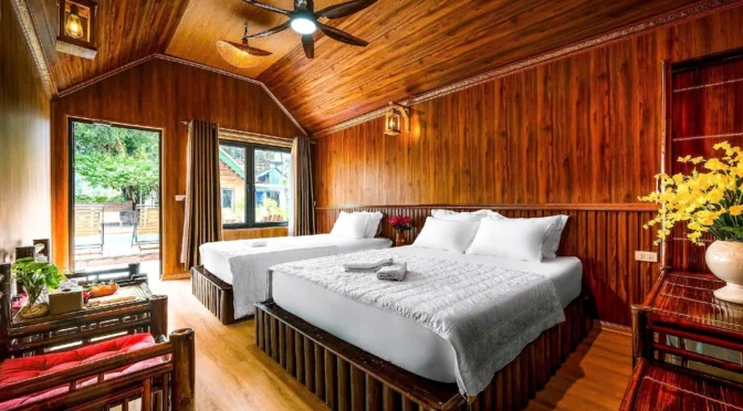 Deluxe Triple Bungalow With Pool View – 1 Double bed 1 Single bed